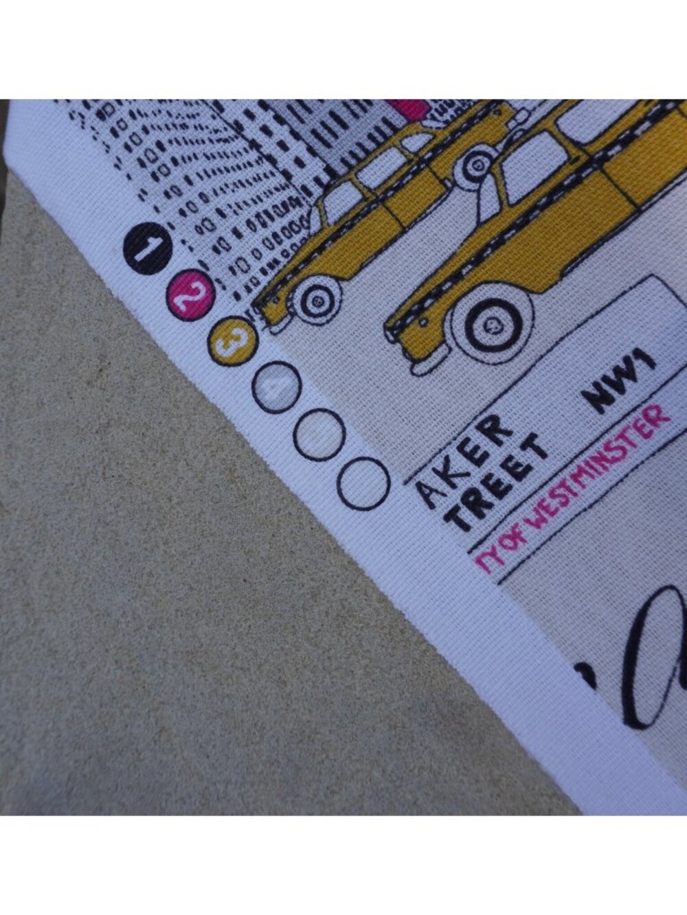 Kauffman Fabric Paris New York London 44” BTY Cityscape Cafe Taxi Travel - Picture 3 of 6